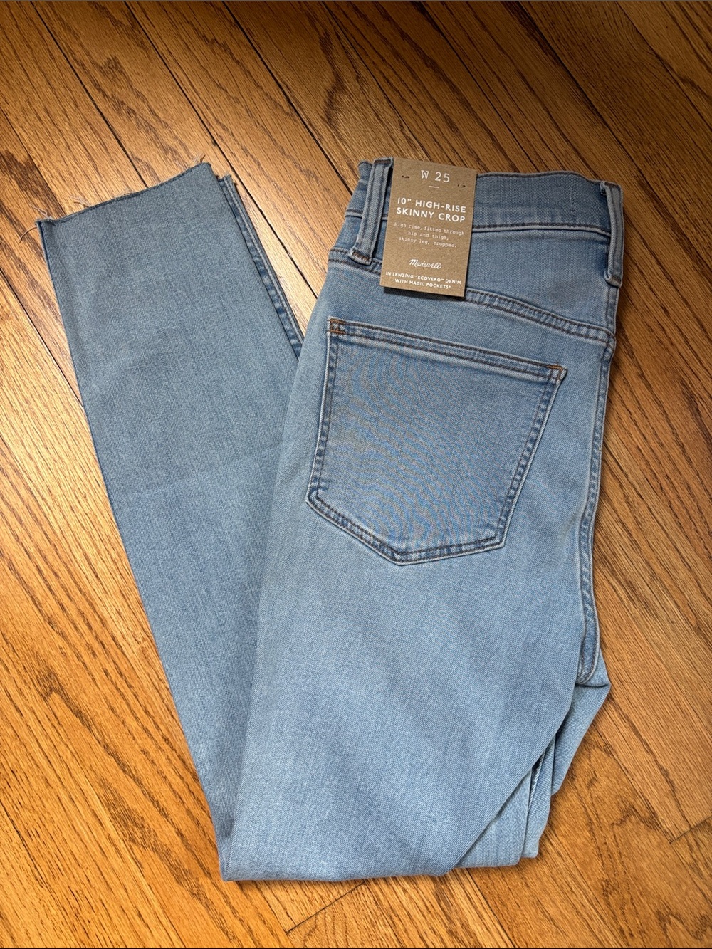 Madewell 10” Light Blue High-Rise Skinny Crop Jeans